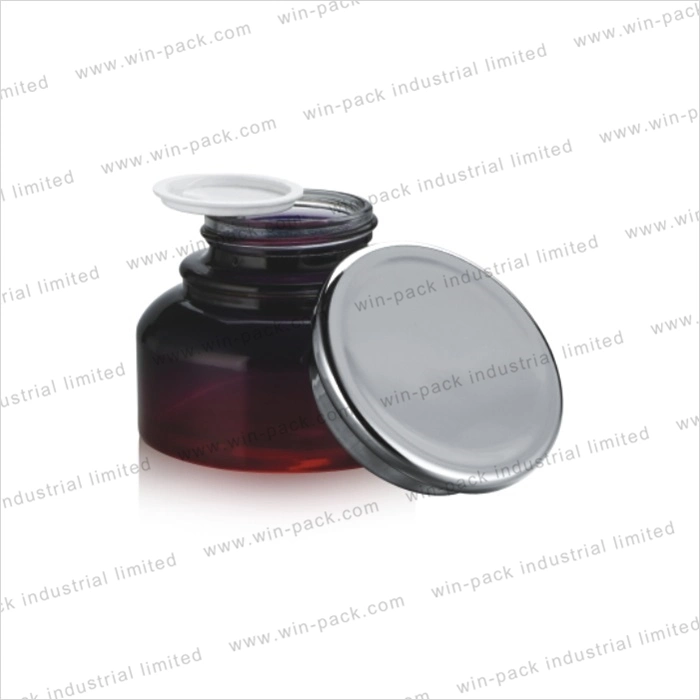 Winpack Customized Painting Gradient Aluminium Face Cream Glass Jar 50g for Skin Care