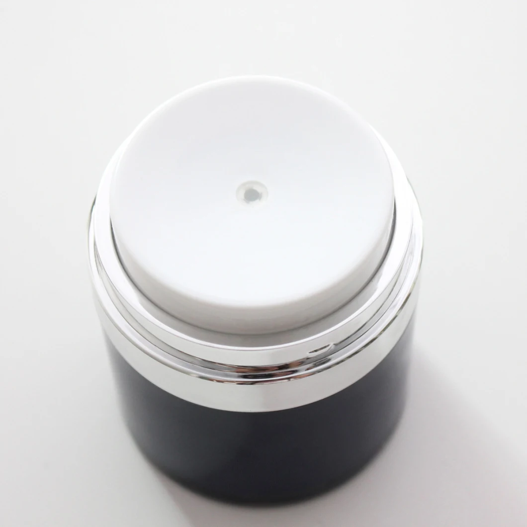 Wholesale 15g 30g 50g Airless Acrylic Cream Jar Black Jar for Cosmetic Packaging