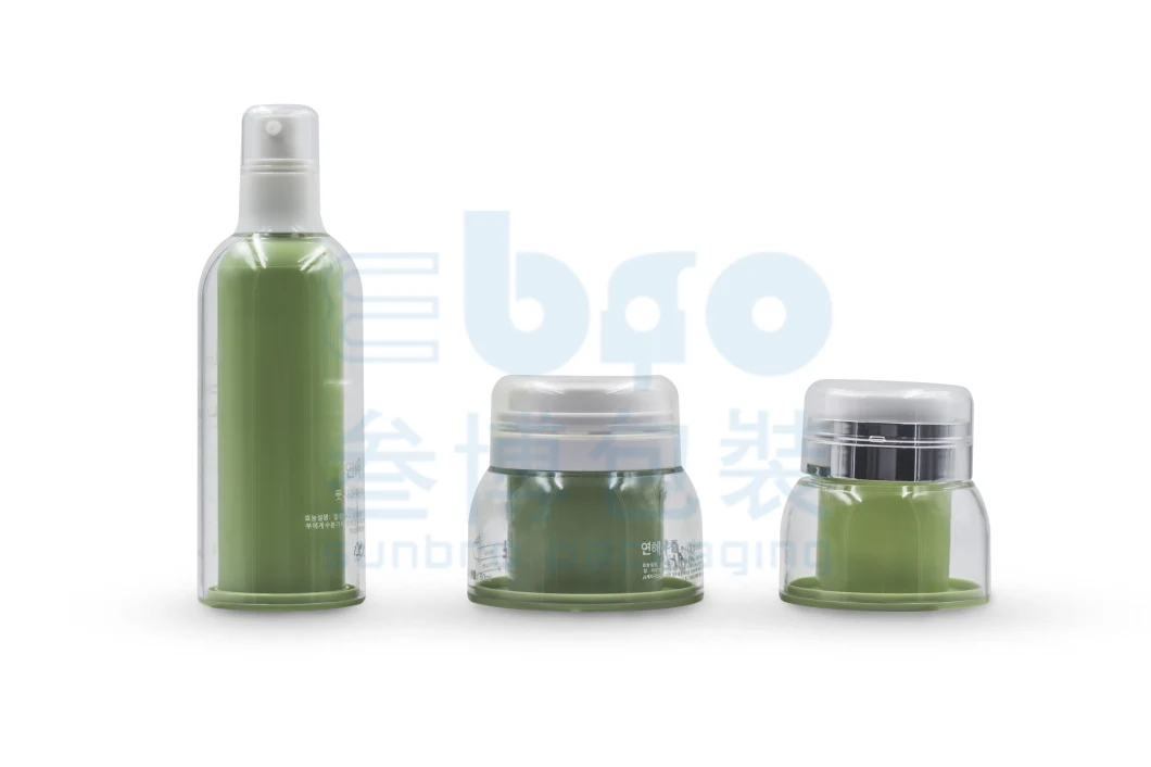 30g/50g Cosmetic Packaging Double Plastic as Airless Cream Jar
