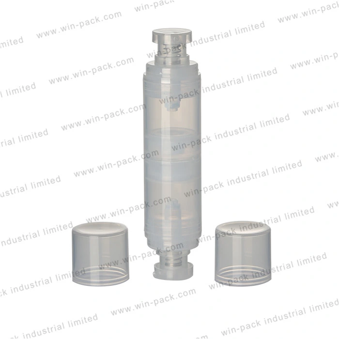 Clear Airless Double Chamber Bottle for Cosmetics Packaging 15ml Wholesales