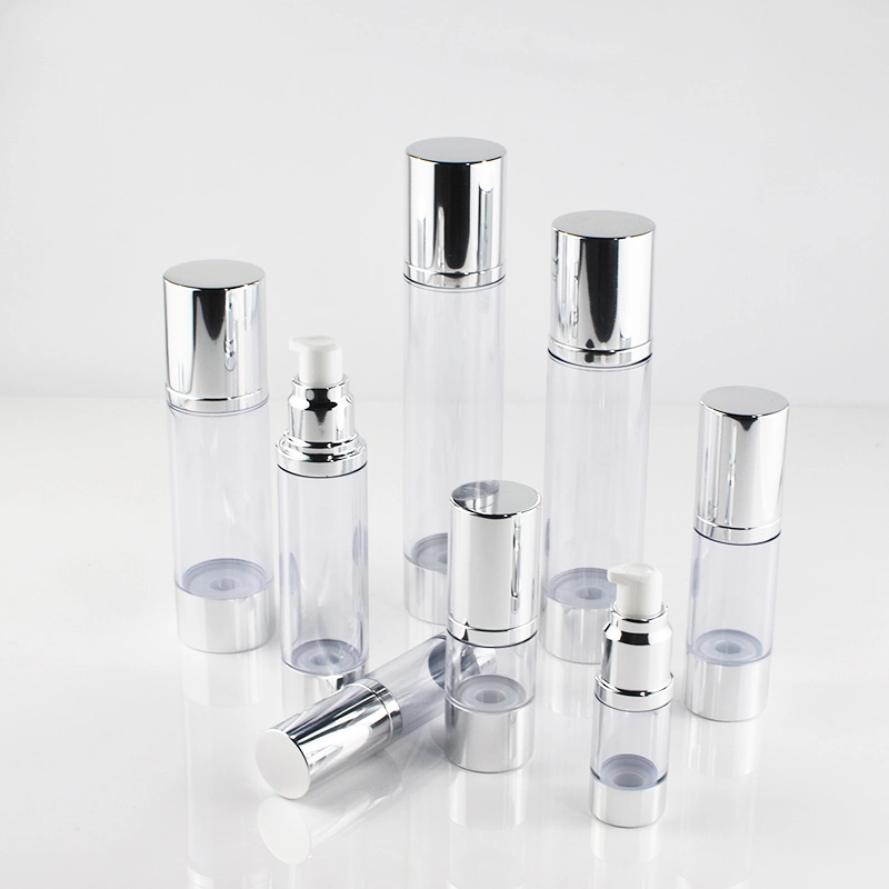 Factory Price Free Sample Skin Care Cosmetic Plastic 15ml 30ml 50ml Airless Pump Bottle