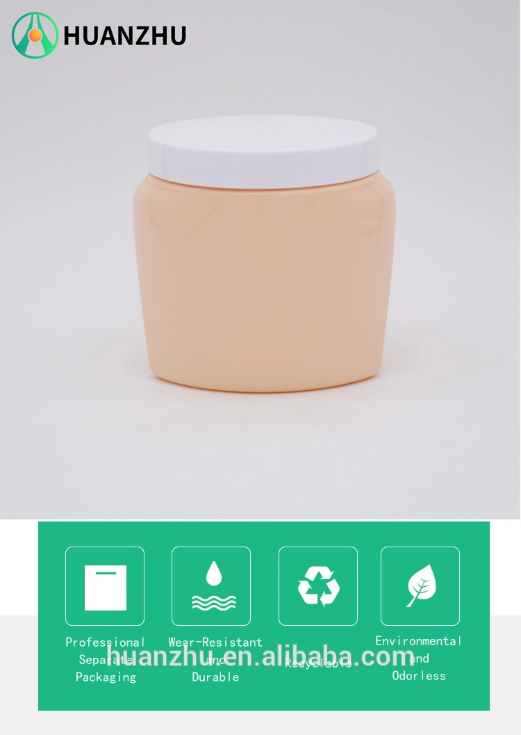 500ml Red Cosmetic Packaging Cream Jar Pet Plastic Jar for Hair