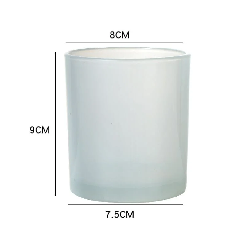 Frosted Handmade Glass Candle Jars Colored Candles Holders Luxury Glass Candle Holder