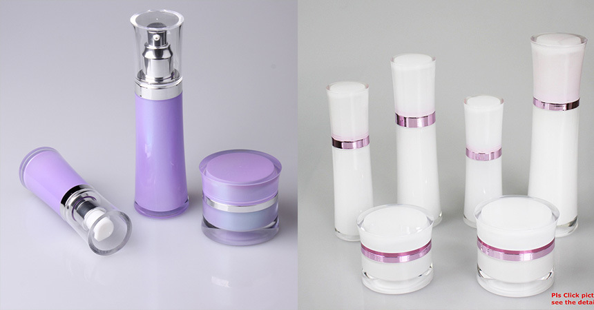 Skin Care Cream Cosmetics 15ml 30ml 50ml 100ml Acrylic Lotion Pump Bottle Cosmetics Package