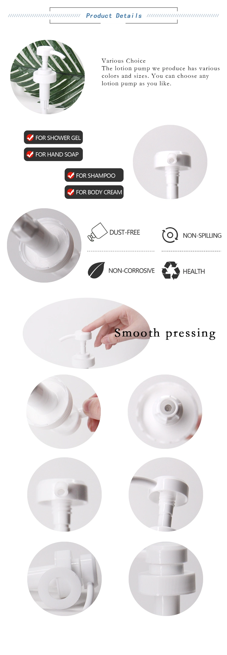 High Quality Foam Soap Dispenser Pump Body Lotion Dispenser for Bottles