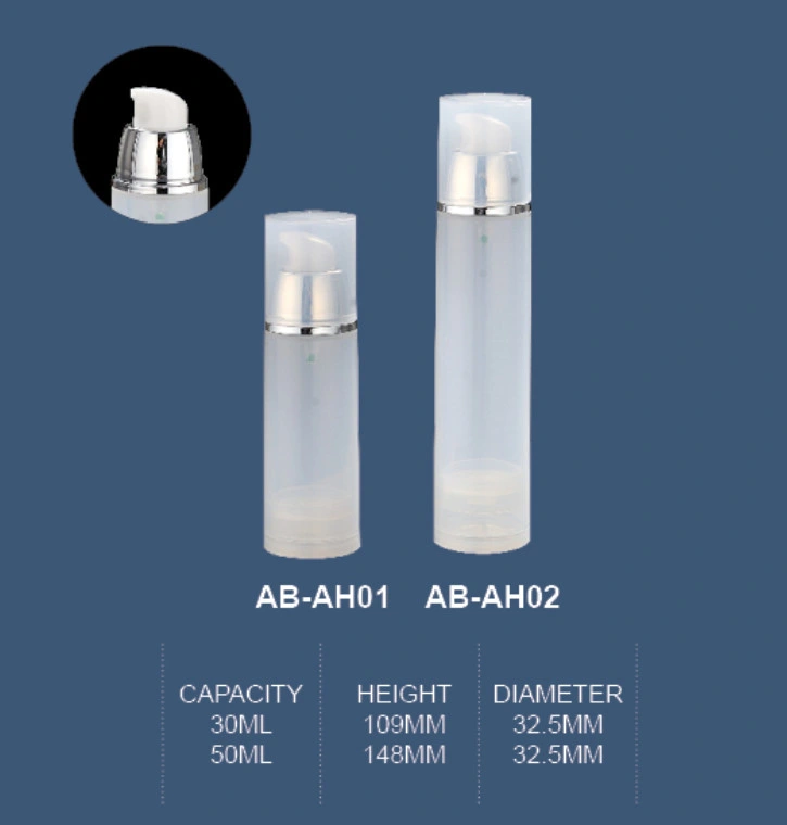 Skin Care Cream Use Cylinder Shape Airless Bottle 30/50ml Airless Bottle
