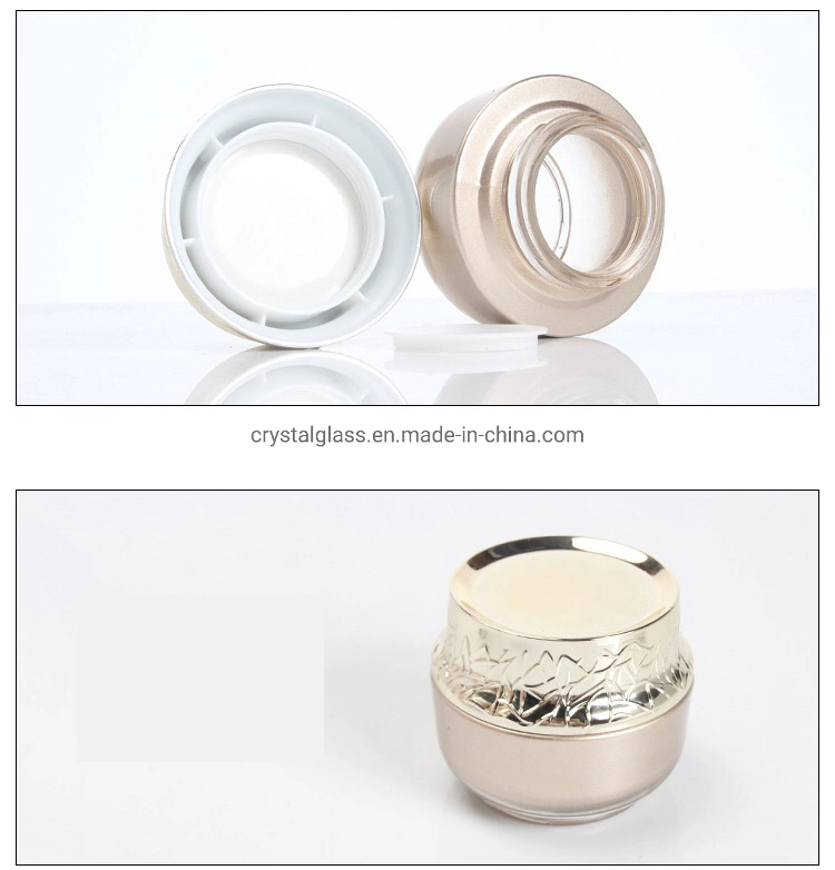 China Wholesale Luxury Glass Cosmetic Jars with Lid