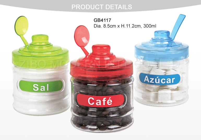 Wholesale Glass Jar with Spoon Ffor Tea Coffee Sugar