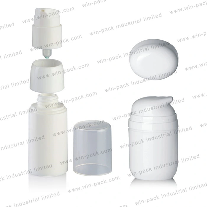 Empty Round White 30ml 50ml Plastic PP Airless Bottles with Low Price Wholesale