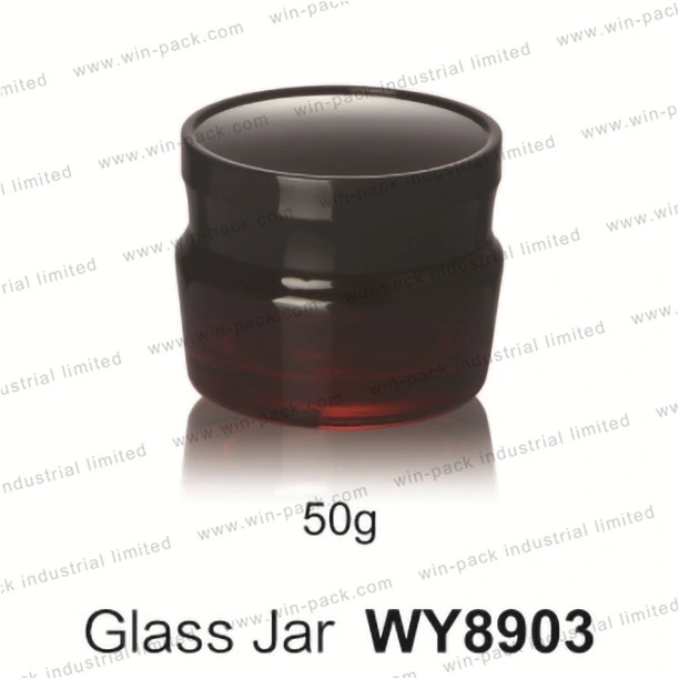 Winpack Luxury Empty 30g Round Cream Glass Jar Empty Jar Painting Red Gradient Color