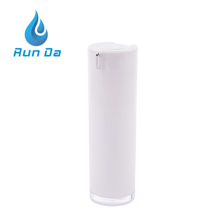 Empty 15ml 30ml 40ml Airless Refillable Bottles, White Airless Vacuum Pump Bottle