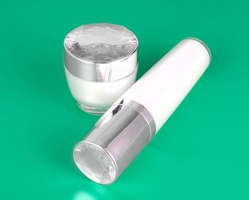 Wholesale 50g Elegant White Acrylic Plastic Cream Jar for Sink Care Cosmetic Jar