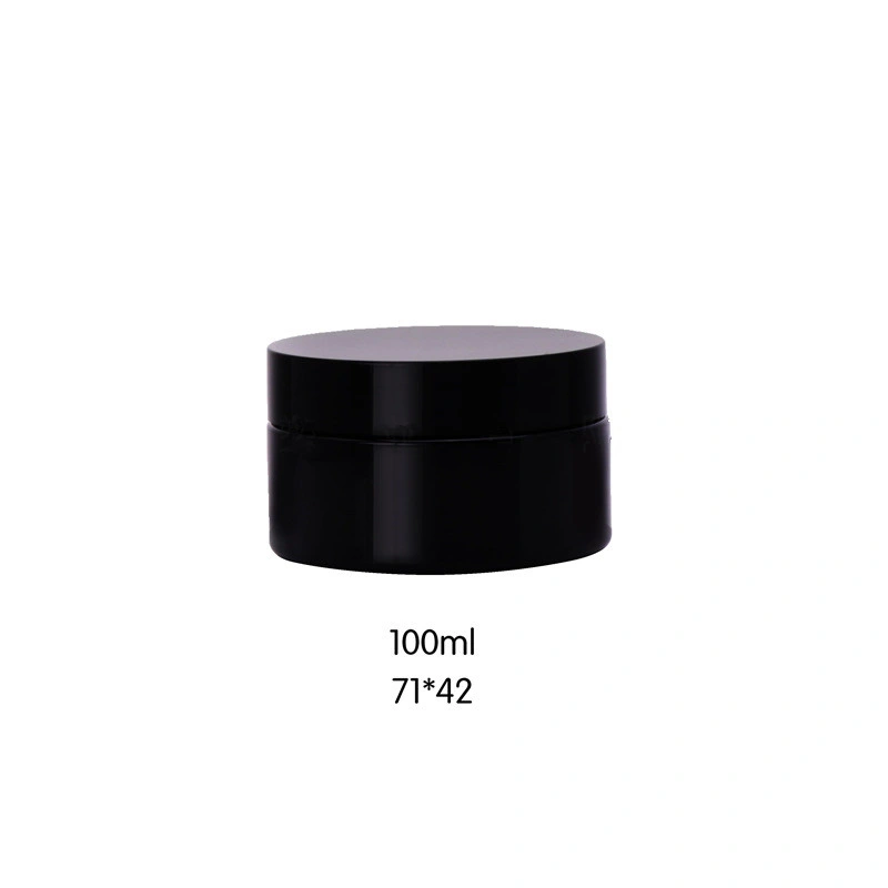 80ml 100ml 120ml 150ml 200ml 250ml Black Plastic Cosmetic Containers Jars Wholesale