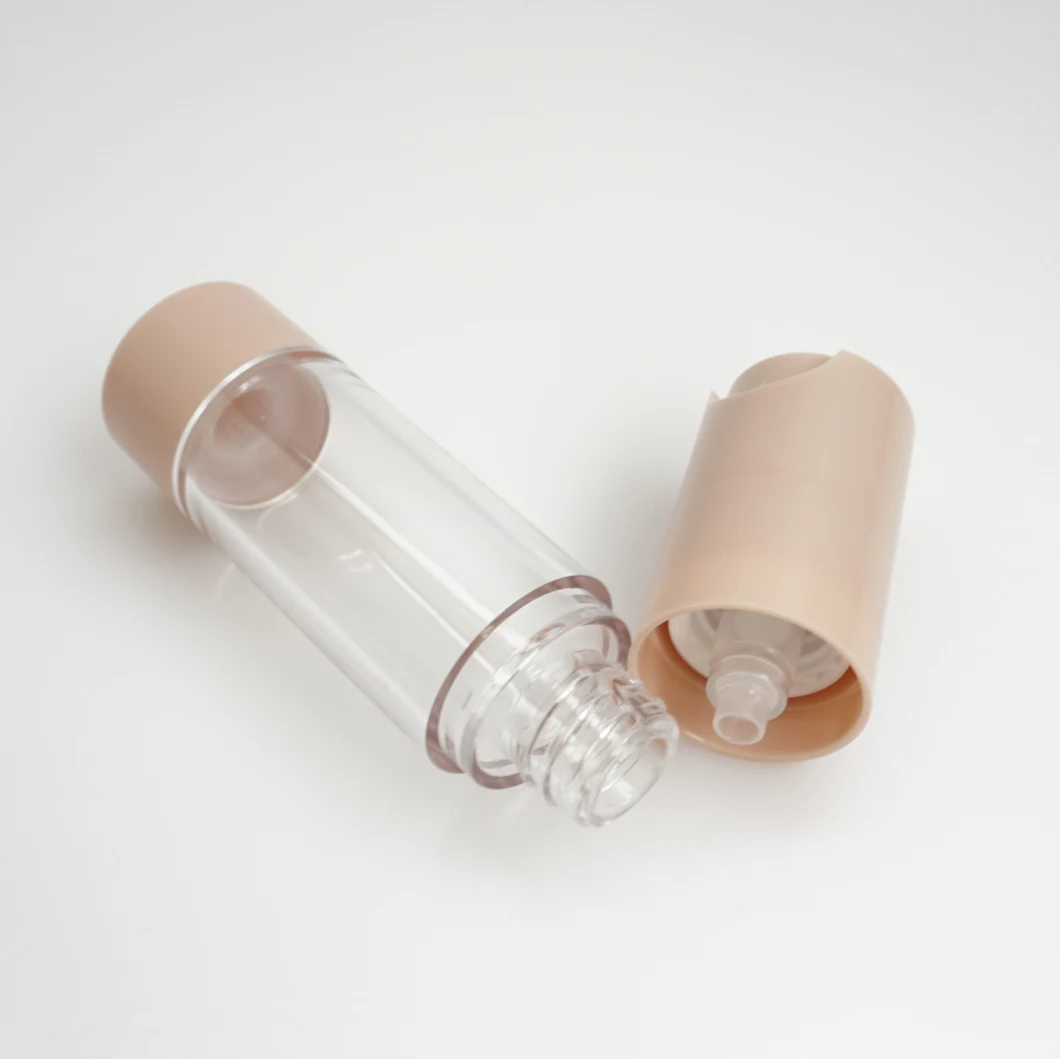 15ml Screw up White Round Cosmetic Airless Bottle Airless Bottles for Serum and Lotion