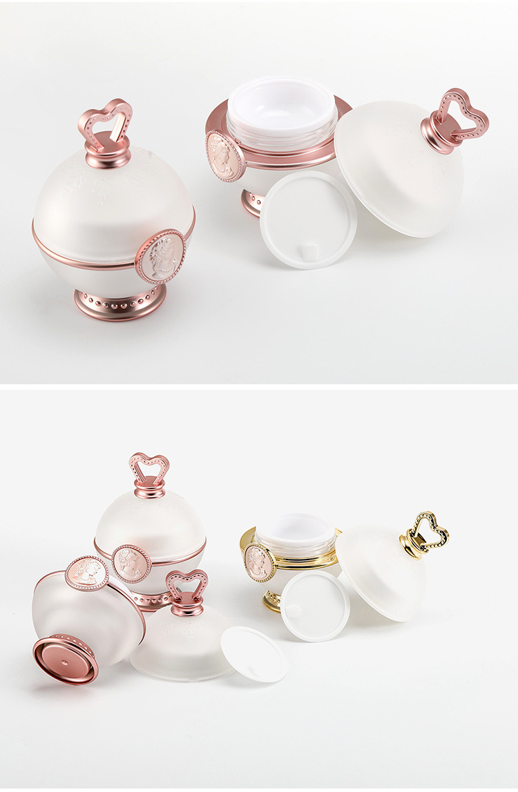 15g 20g 30g Luxury Elegant Fashion Empty Plastic Rose Gold Cream Jar for Beauty