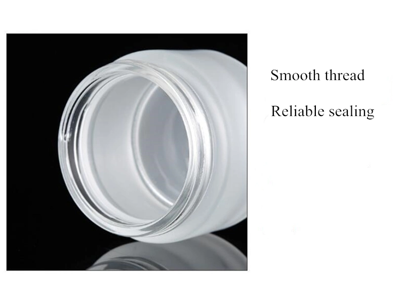 20g Cosmetic Frosted Glass Jars Wholesale with Shiny Gold Cap for Face Cream Products