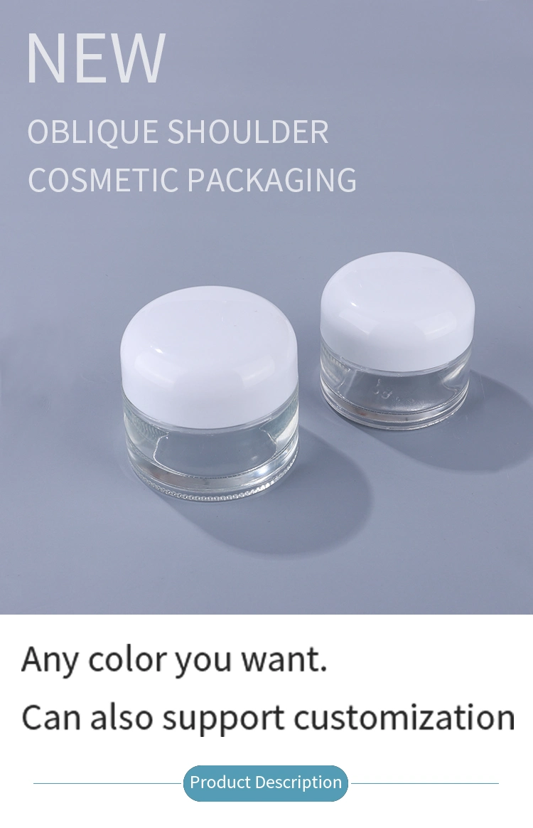 Wholesale Custom Labels 1 Oz Cosmetic Containers Clear Cream Glass Jar