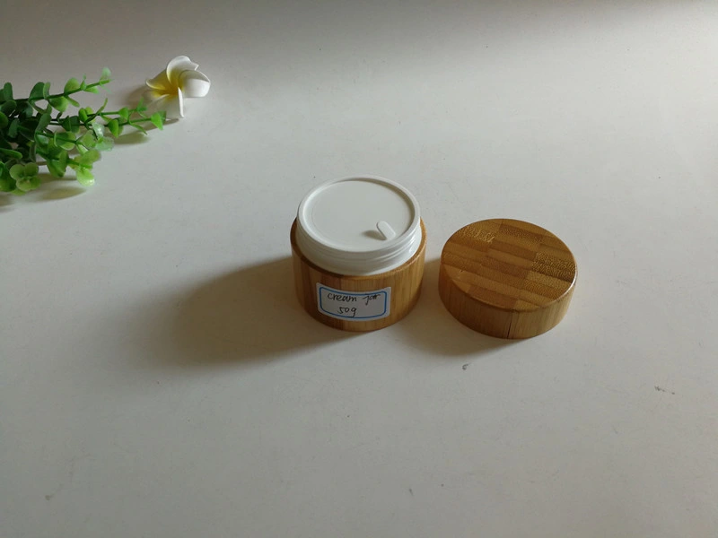 Bamboo Jar with White PP Inner Jar for Cream/ Eye Cream/ Hand Cream