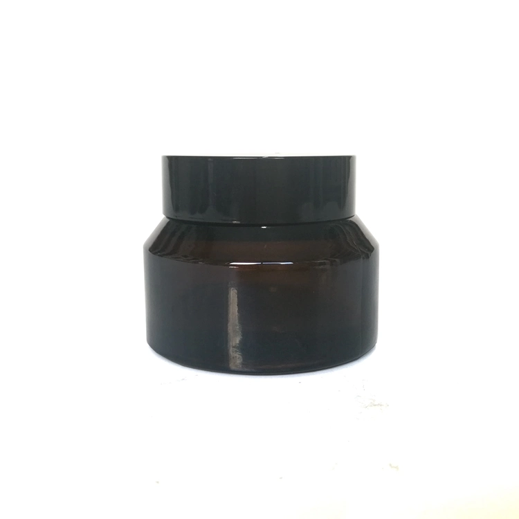 50ml Amber Oblique Shoulder Glass Face Cream Jar