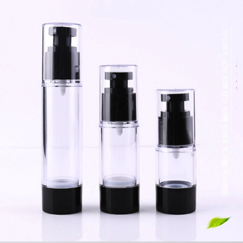 Acrylic Black Airless Sprayer Bottles for Cosmetic Packaging