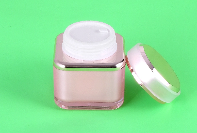 High-Grade 30g 50g Elegant Pink Empty Plastic Cream Jar Acrylic Jar for Cosmetic Packaging
