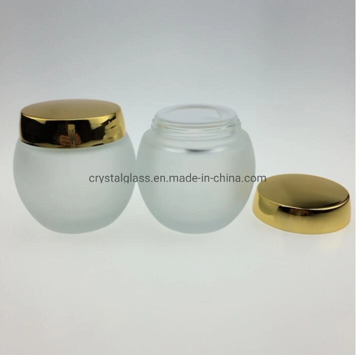 20g 30g 50g 100g Amber Glass Cosmetic Cream Jar Packaging Container with Plastic Caps