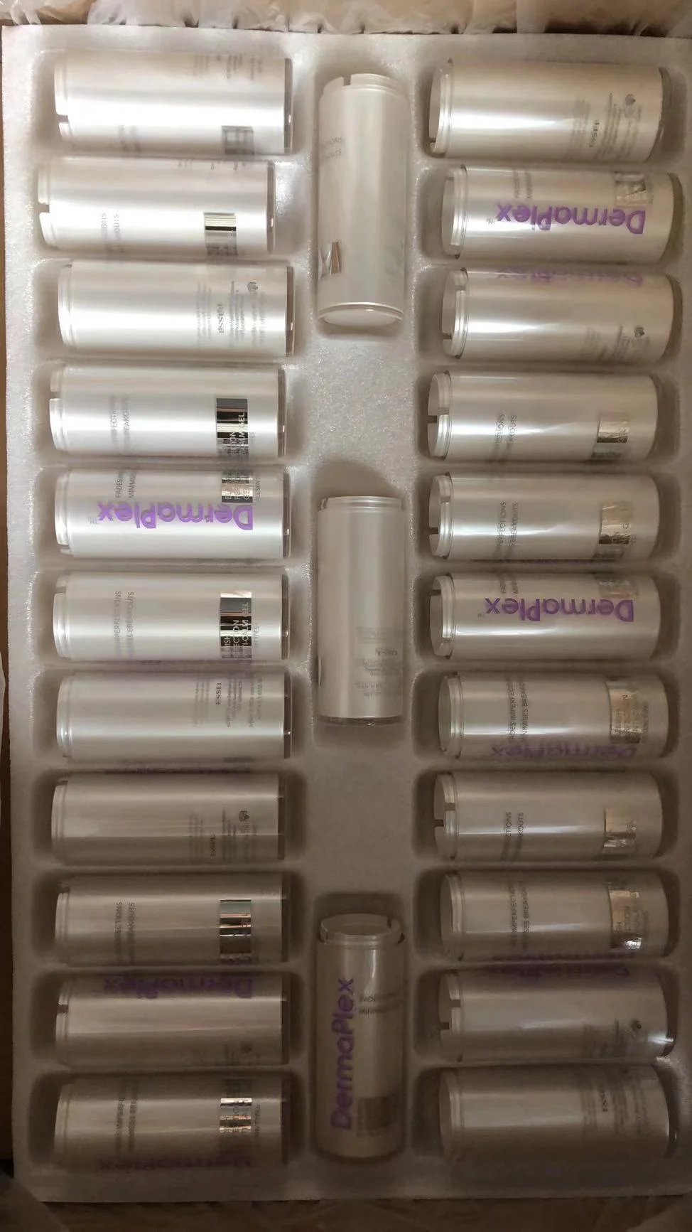 15ml 30ml 50ml 60ml Silver Color Empty Serum Airless Pump Bottles with Chrome
