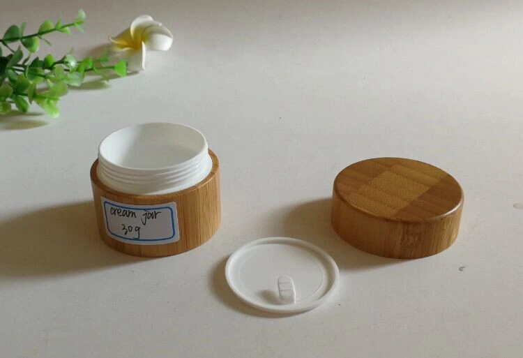 Bamboo Jar with White PP Inner Jar for Cream/ Eye Cream/ Hand Cream