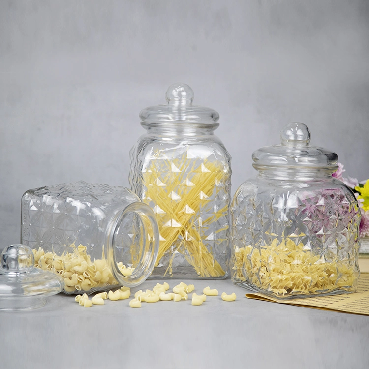 Airtight Glass Lid Glass Food Storage Jar Bottle with Airtight Glass Lid