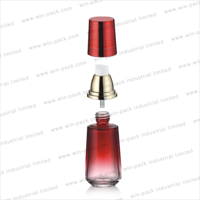 Luxury Red Color Empty Pretty High Quality Glass Jar for Cream Cosmetic 50g 100g Cream Jar Luxury Jar Cosmetic Jar