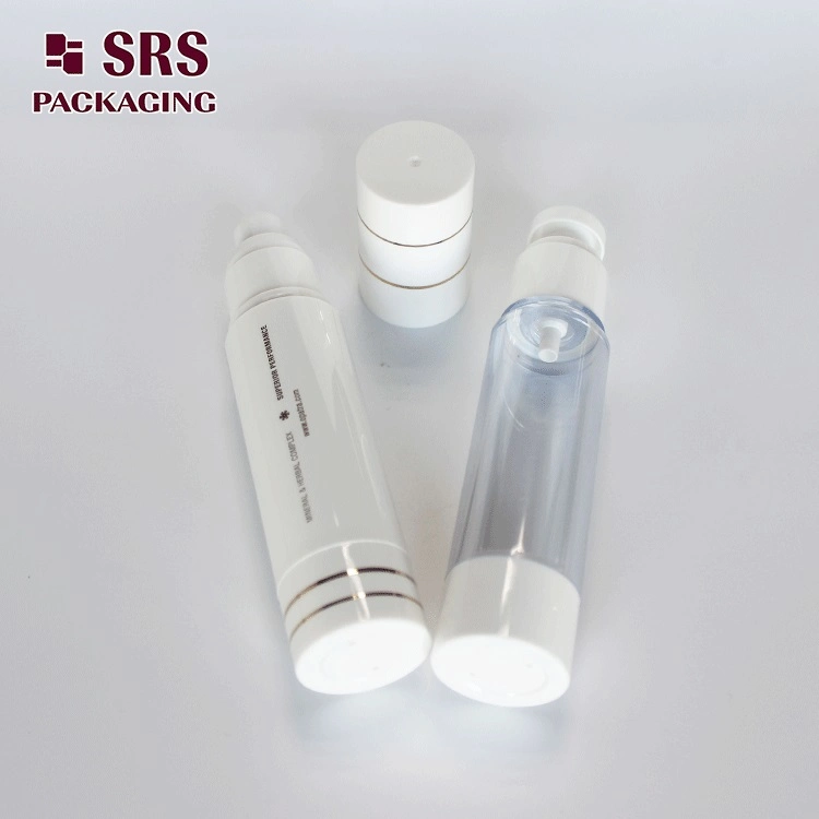 SRS Packaging Injection Color 50ml Airless Pump Bottle with Hotstamping