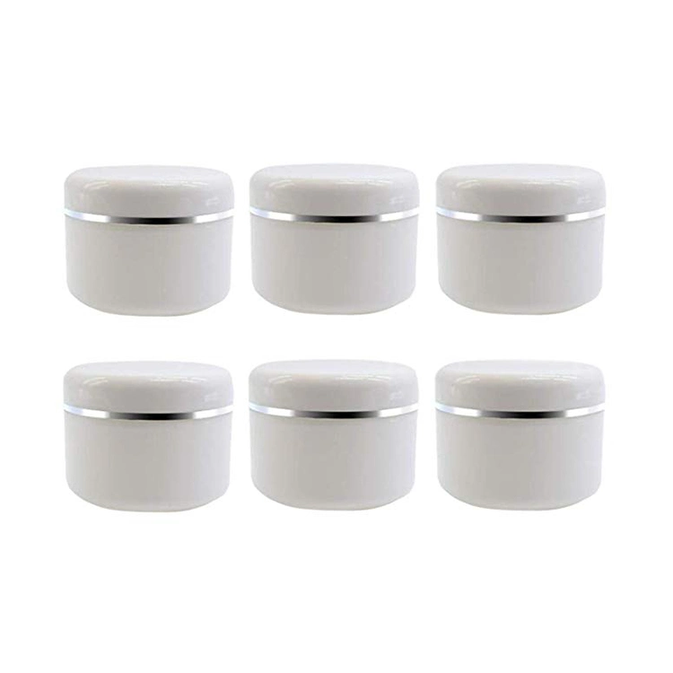 50ml 100ml 250ml Travel and Home Makeup, Lotion, Cream Jar White PP Plastic Face Cream Jar