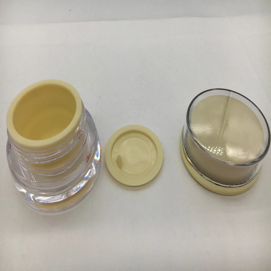 50g PP Cosmetic Cream Jars Yellow Plastic Jar with Lid