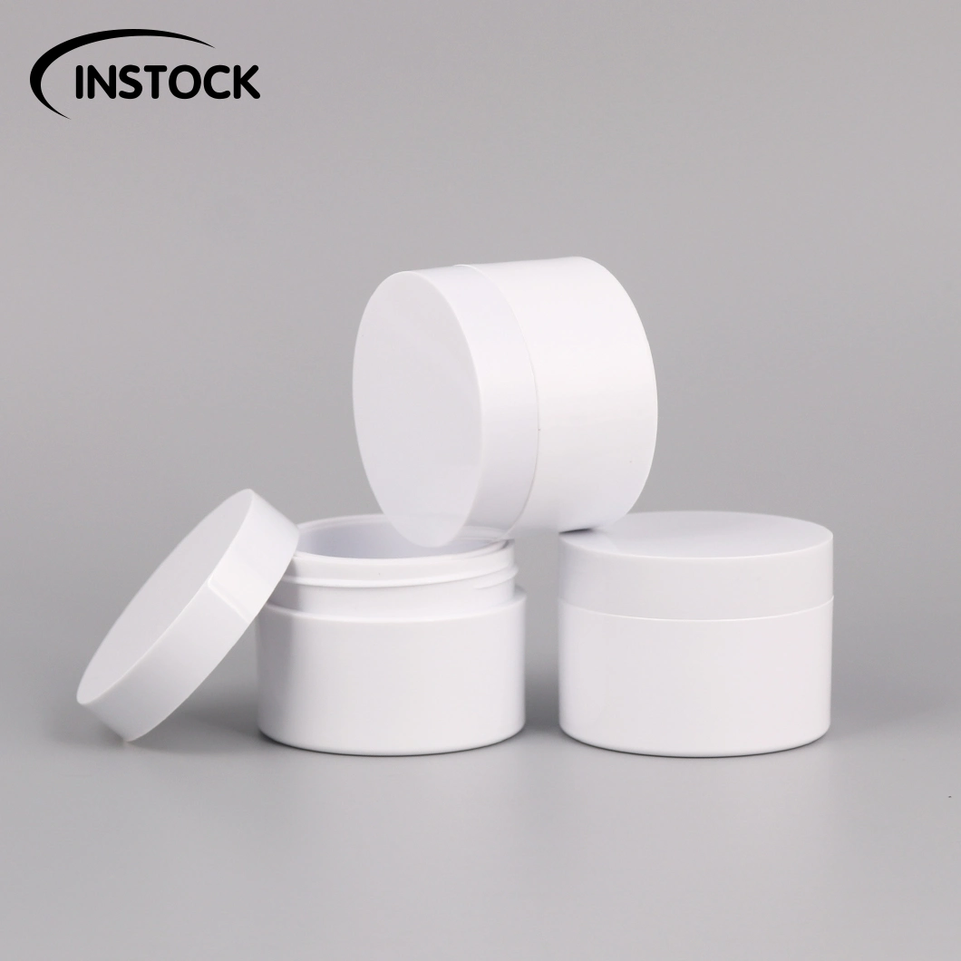 China Manufacturer 50ml Cosmetic Packaging Bottles Pet Plastic Cream Jar Mask Can Cream Bottle