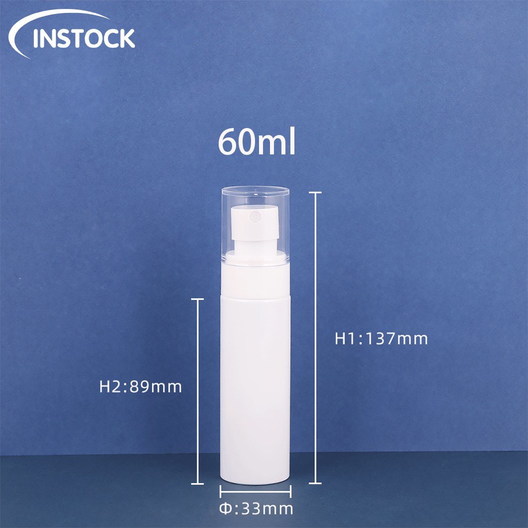 80ml Press Pump Cap Makeup Spray Airless Bottle Plastic Skincare Cosmetic Packaging