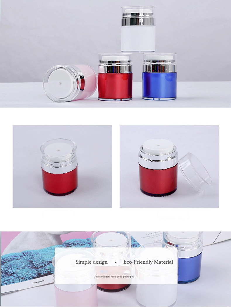 Airless Acrylic Pump Cream Jar Lotion Bottle 50g Cream Bottle