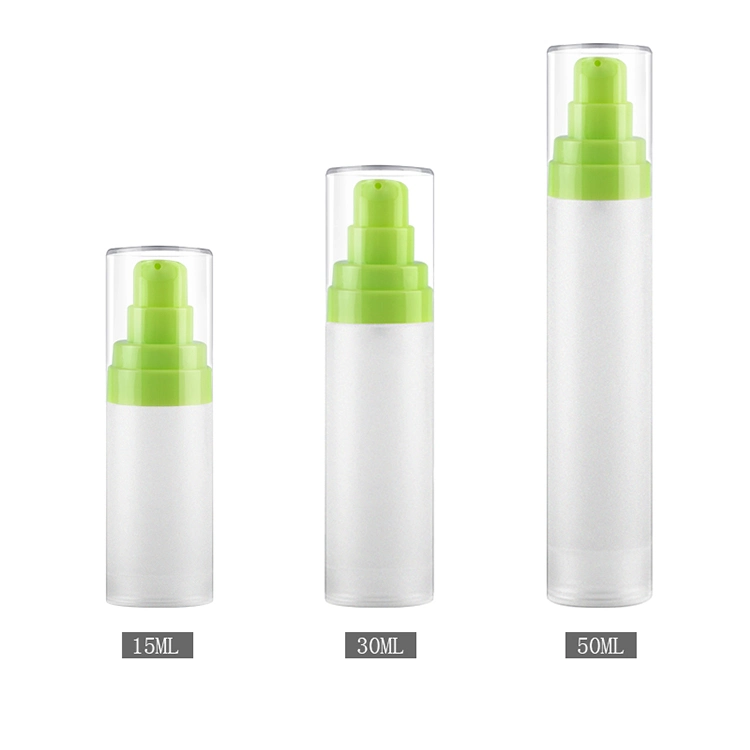 Cosmetic Packaging 15ml 30ml 50ml White PP Airless Lotion Pump Bottle