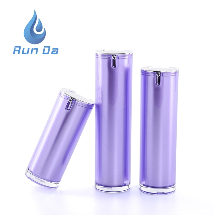 15ml 30ml 40ml Purple Plastic Products Airless Dispenser Pump Bottle
