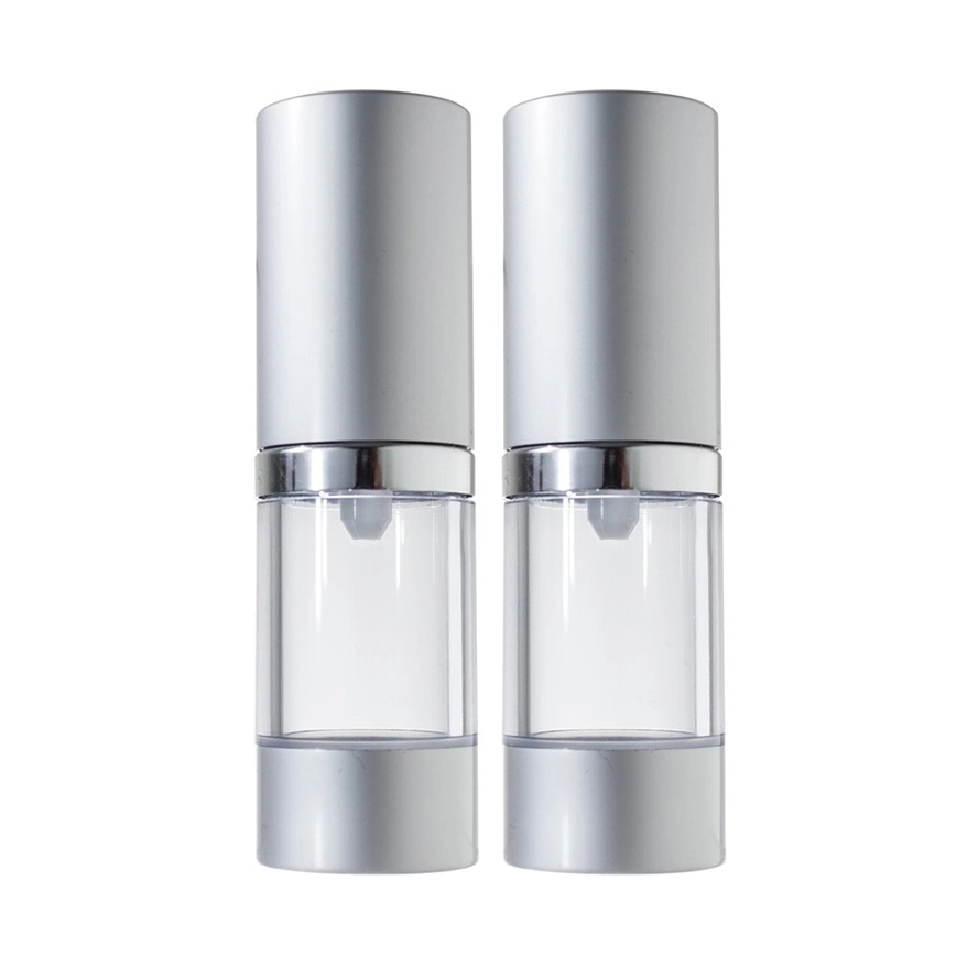 Wholesale 15 Ml/30ml Silver Color Airless Lotion Bottle with Airless Pump