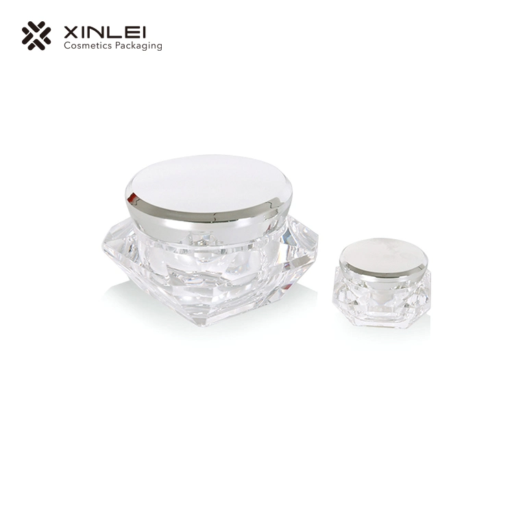 Luxury Double Wall Acrylic Cosmetic Jar Packaging 15g 20g 30g 50g Skin Care Plastic Acrylic Jar Cosmetic