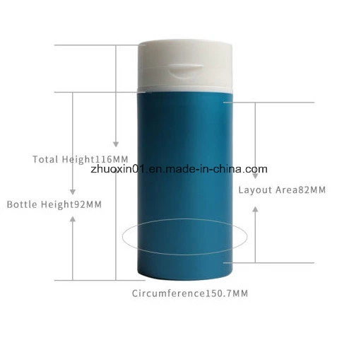 30/50/100/120ml Cosmetic Packaging Blue Lotion Container Airless Pump Pet Plastic Bottles