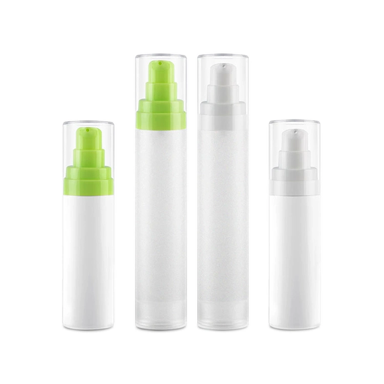 Cosmetic Packaging 15ml 30ml 50ml White PP Airless Lotion Pump Bottle