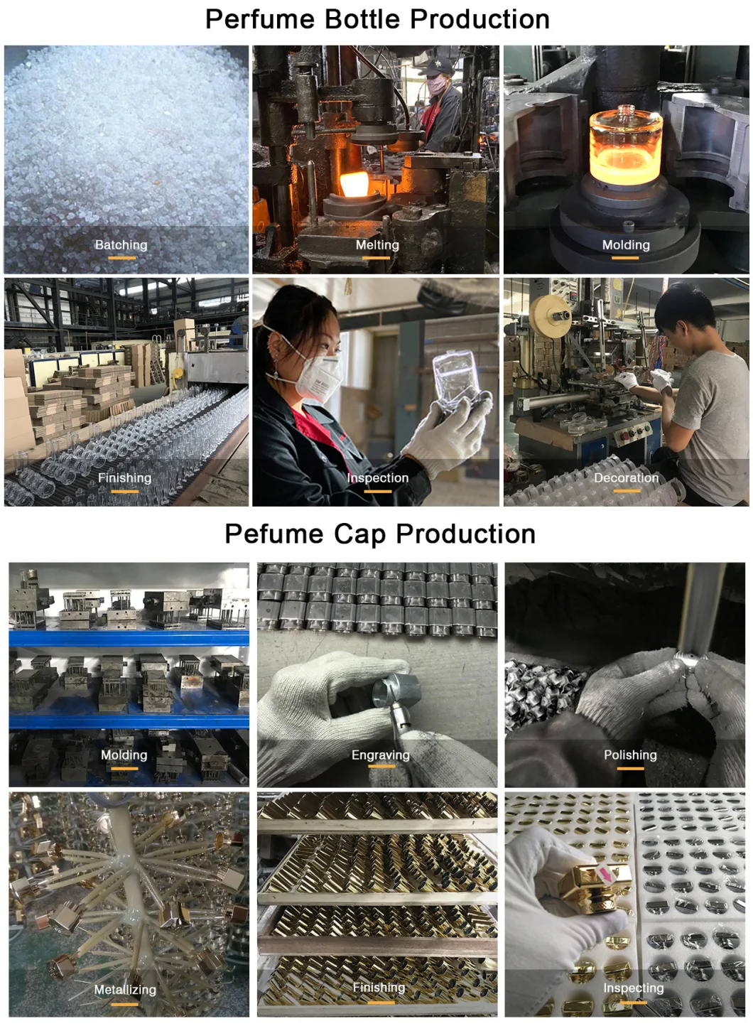 50ml 100ml Factory Supply Bespoke Spray Perfume Glass Bottle with Zamac Cap