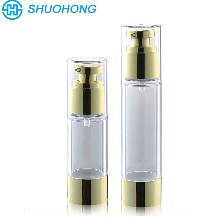 50ml Cosmetic Airless Bottle Gold Airless Pump Bottle