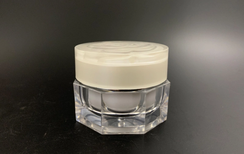 30g Red Rose Acrylic Transparent Cream Jar for Skin Care