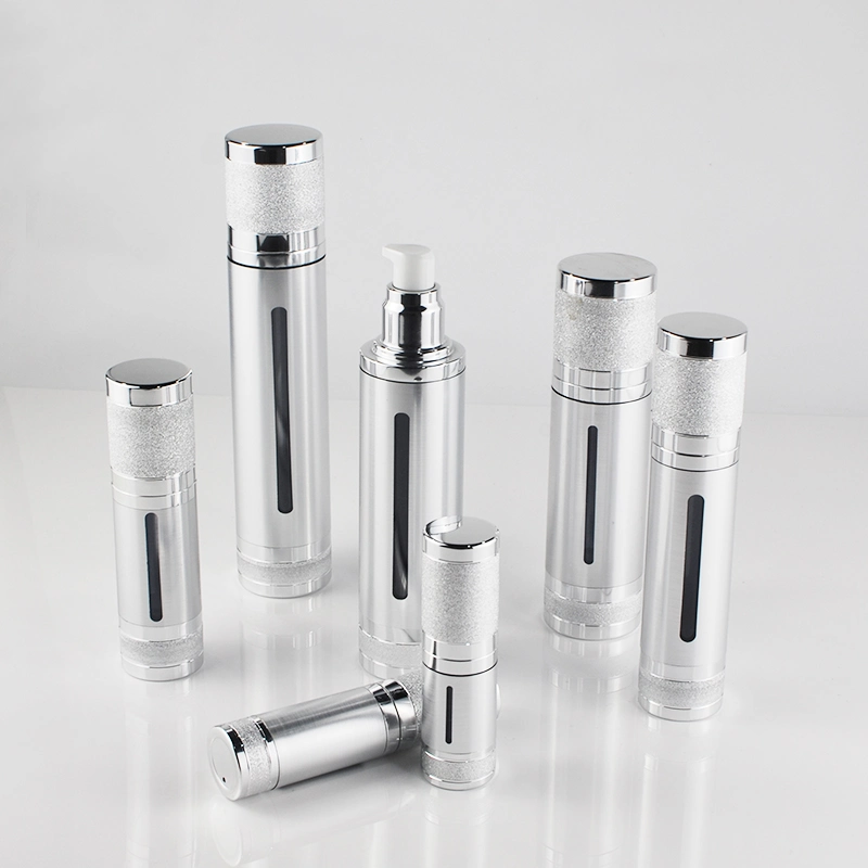 Round PP Plastic Material Airless Bottle with Airless Pump