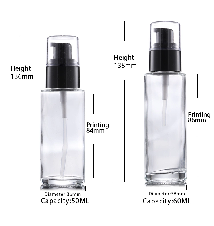 Guangzhou Yinmai 100ml Glass Airless Pump Lotion Bottle Eco Friendly Cosmetic Packaging