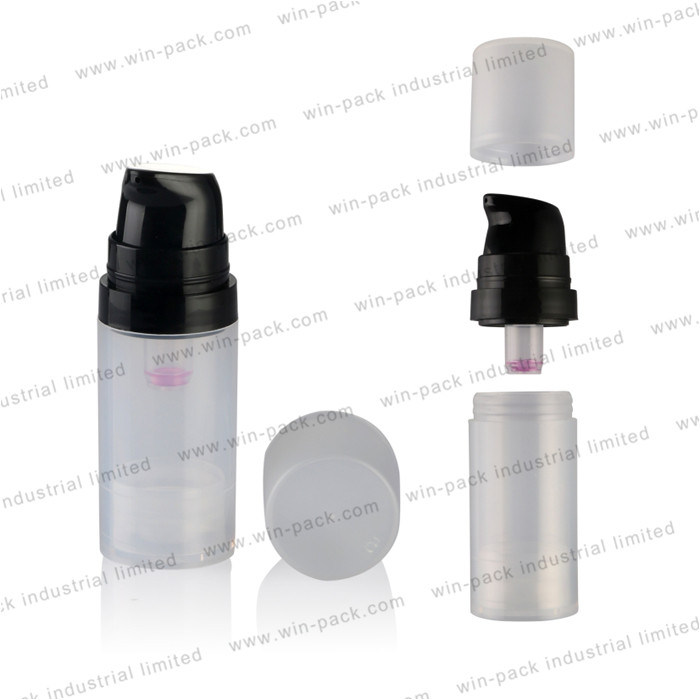 Winpack Hot Sell Mini Skin Care Airless Bottle Cosmetic Lotion Packing Top Selling 10ml 15ml PP Plastic White and Black Lotion Airless Applicator Pump Bottles