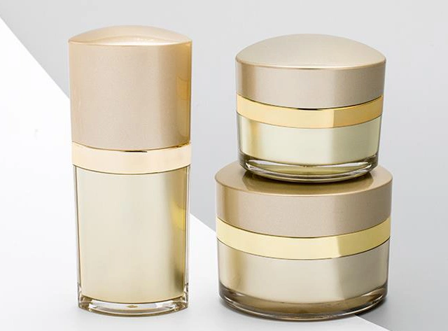 20g 30g 30ml Gold Plastic Cream Jar and Cream Bottle Set
