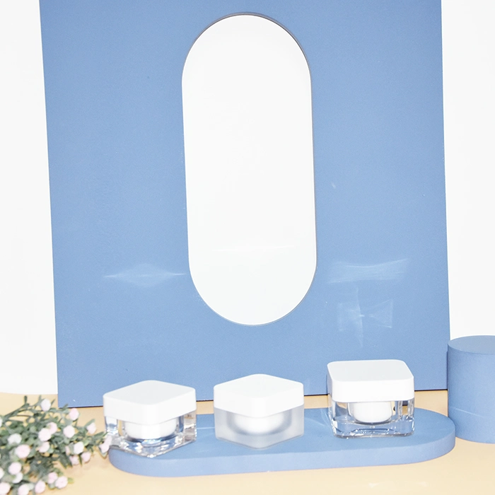 Luxury Square Acrylic Cosmetic Cream Jar for Skincare Cream Packaging (AI-30C)